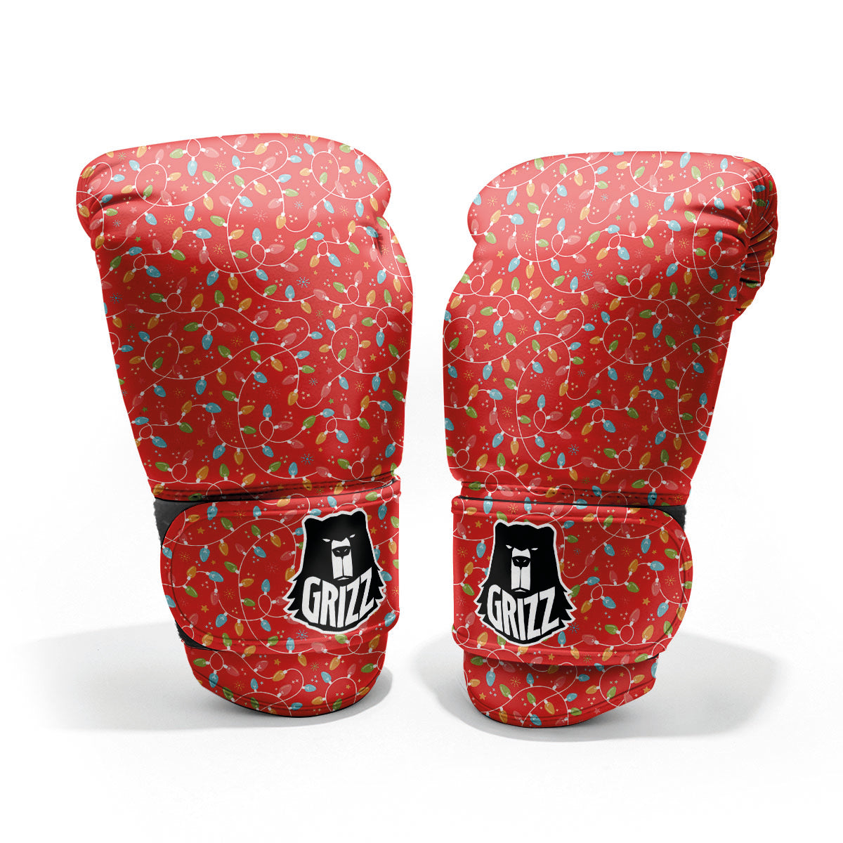 Holiday Lights Christmas Print Pro Boxing Glove