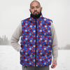 Holiday Elements Christmas Print Pattern Down Vest