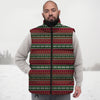 Holiday Knitted Christmas Print Pattern Down Vest