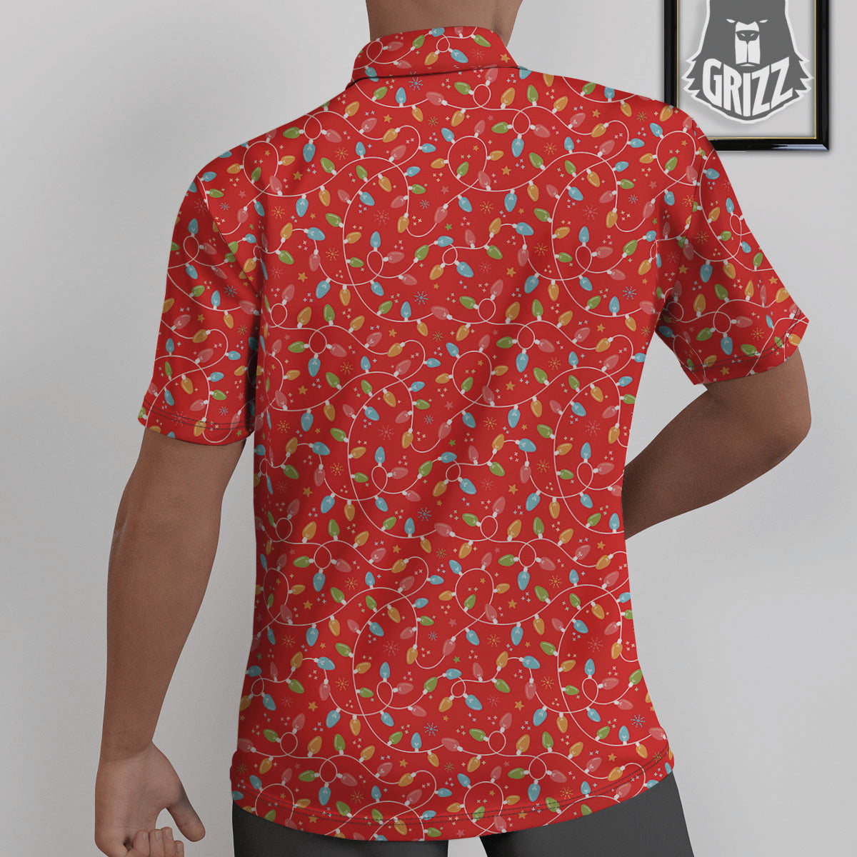 Holiday Lights Christmas Print Untucked Shirts-grizzshop