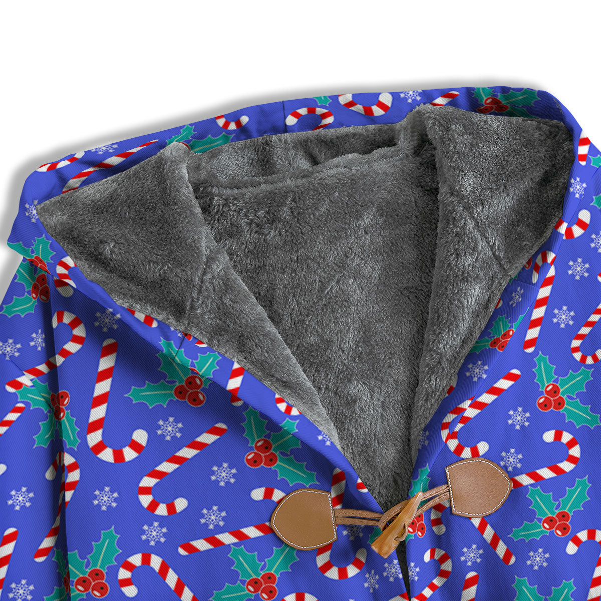 Holly Berry And Candy Cane Christmas Print Pattern Men's Windbreaker Jacket-grizzshop