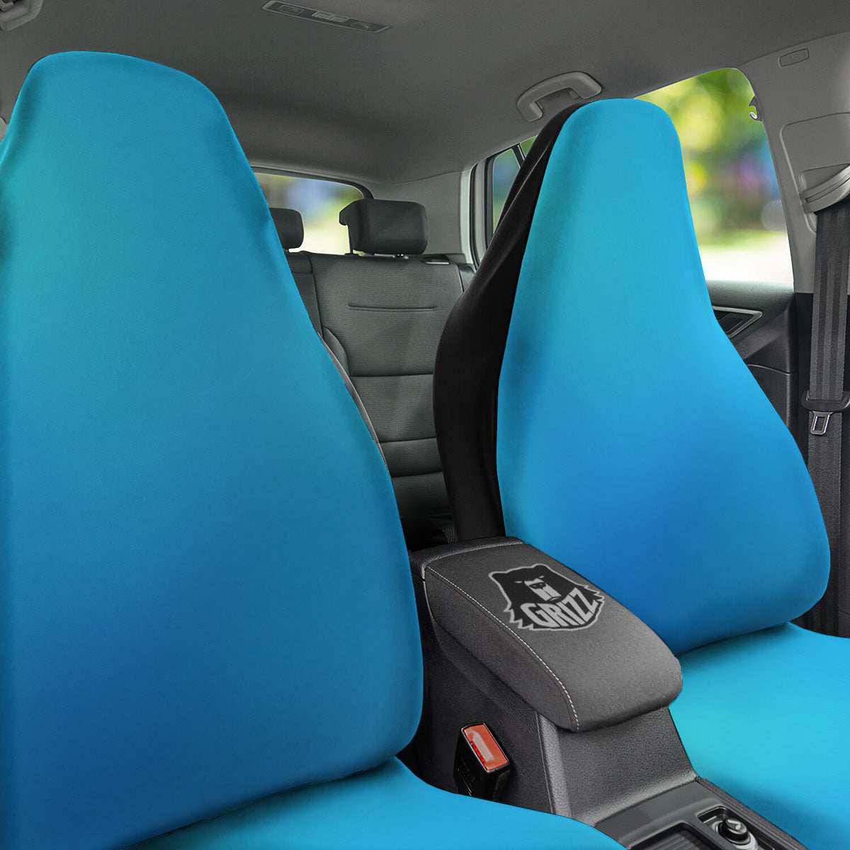 Holographic Blue Print Car Seat Covers-grizzshop