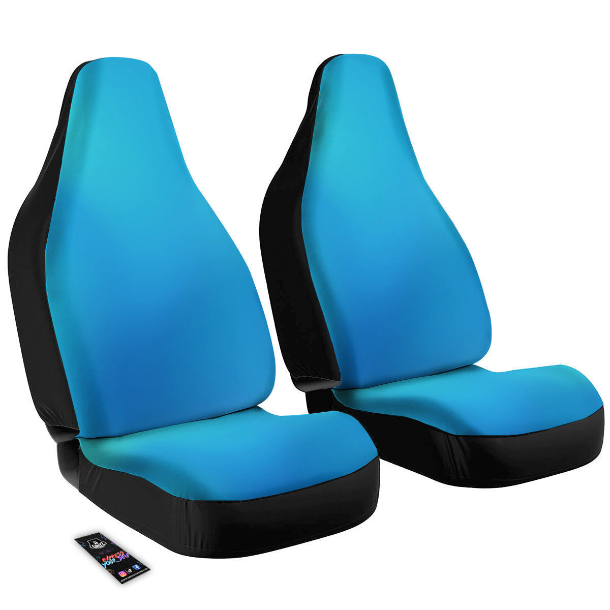 Holographic Blue Print Car Seat Covers-grizzshop