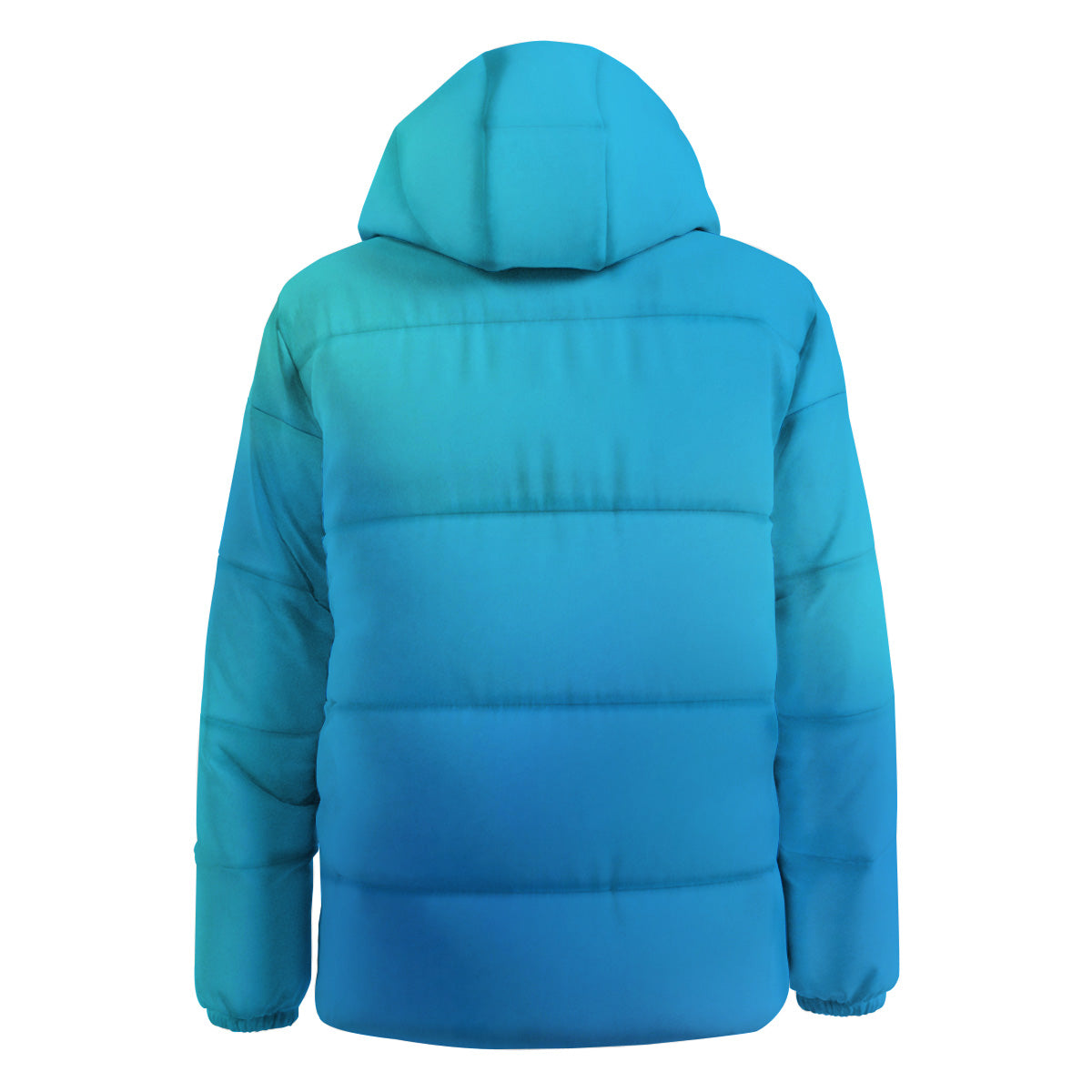 Holographic Blue Print Down Jacket-grizzshop