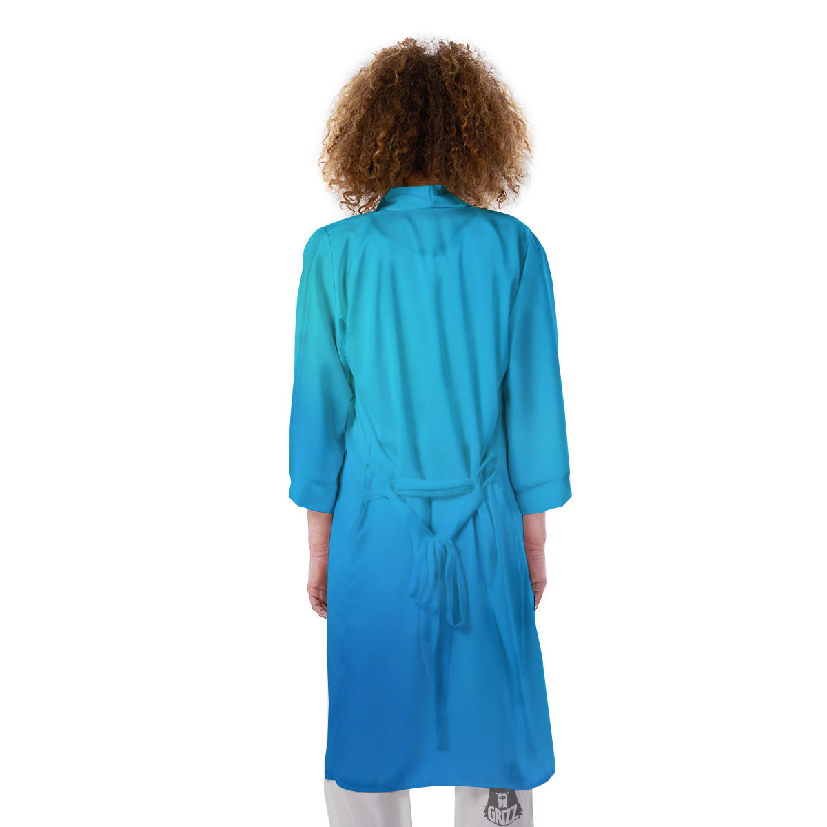 Holographic Blue Print Kimono-grizzshop