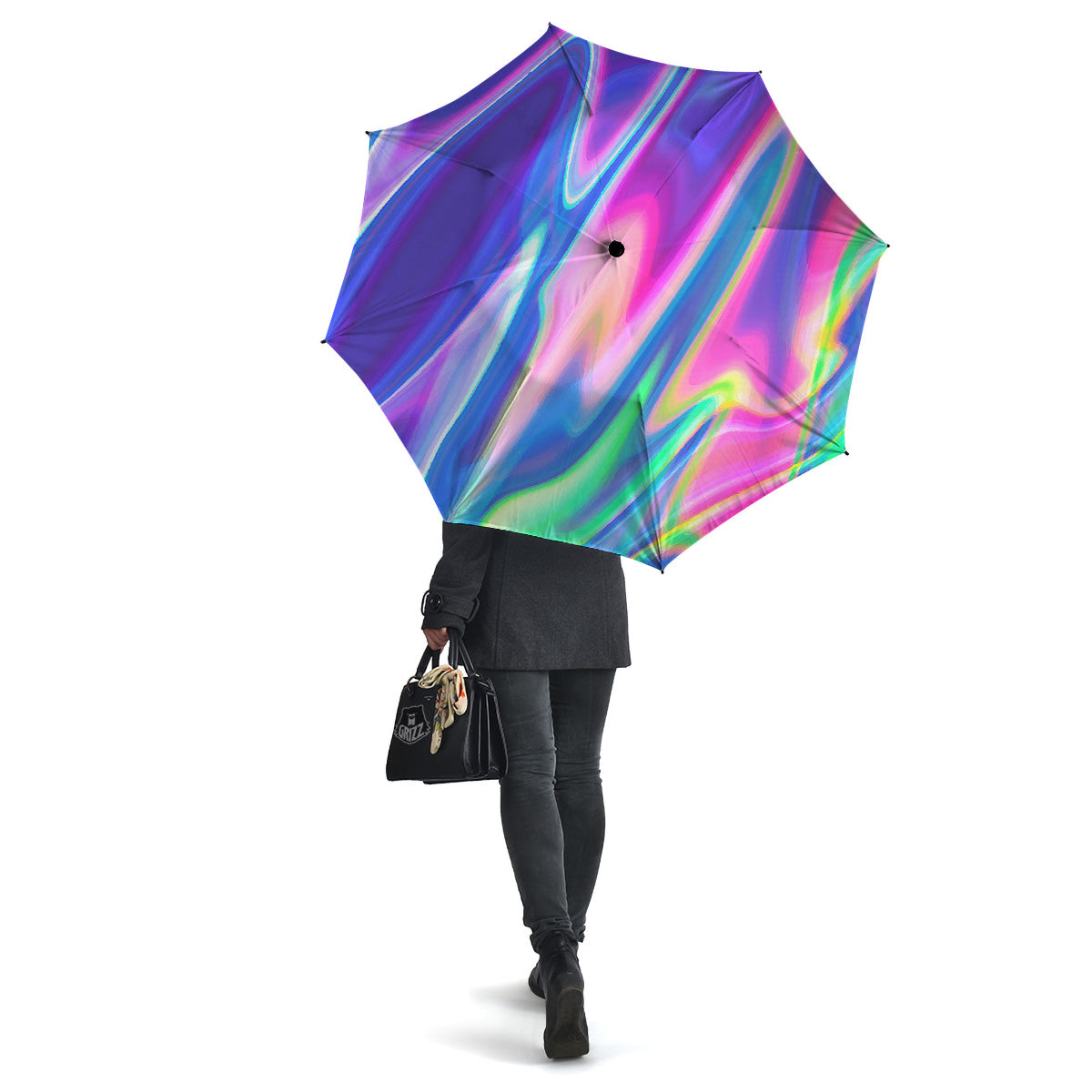 Holographic Bright Print Umbrella-grizzshop