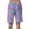 Holographic Floral Psychedelic Men's Shorts-grizzshop