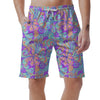 Holographic Floral Psychedelic Men's Shorts-grizzshop