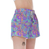 Holographic Floral Psychedelic Women's Shorts-grizzshop