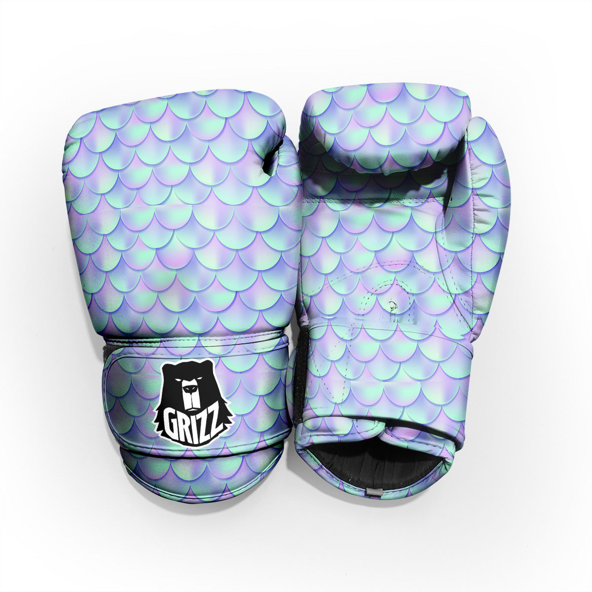 Holographic Mermaid Tail Print Pattern Pro Boxing Glove