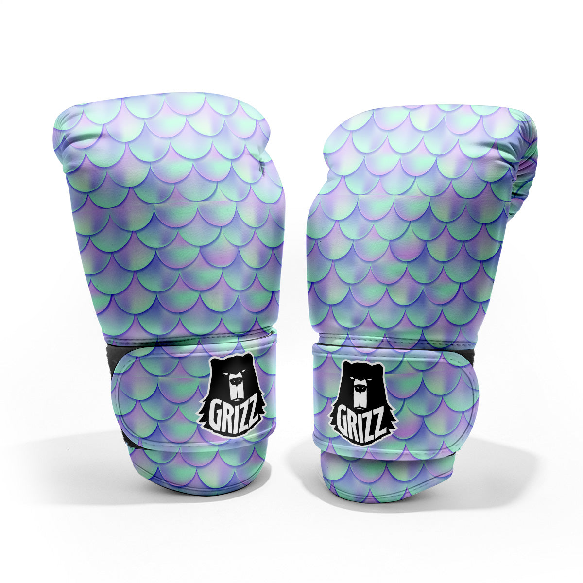 Holographic Mermaid Tail Print Pattern Pro Boxing Glove