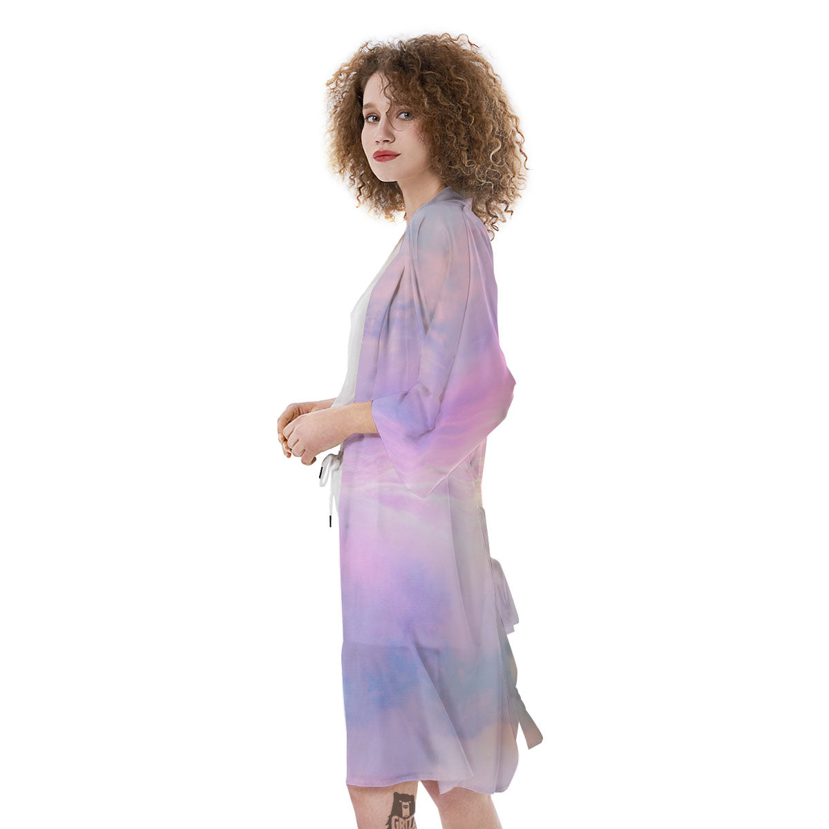 Holographic Pastel Print Kimono-grizzshop