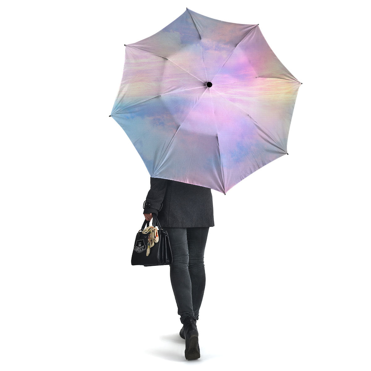 Holographic Pastel Print Umbrella-grizzshop