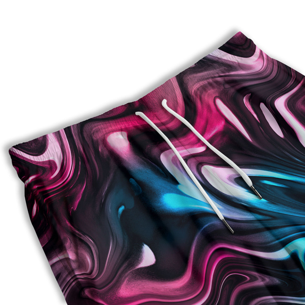 Holographic Psychedelic Print Pattern Men's Athletic Shorts