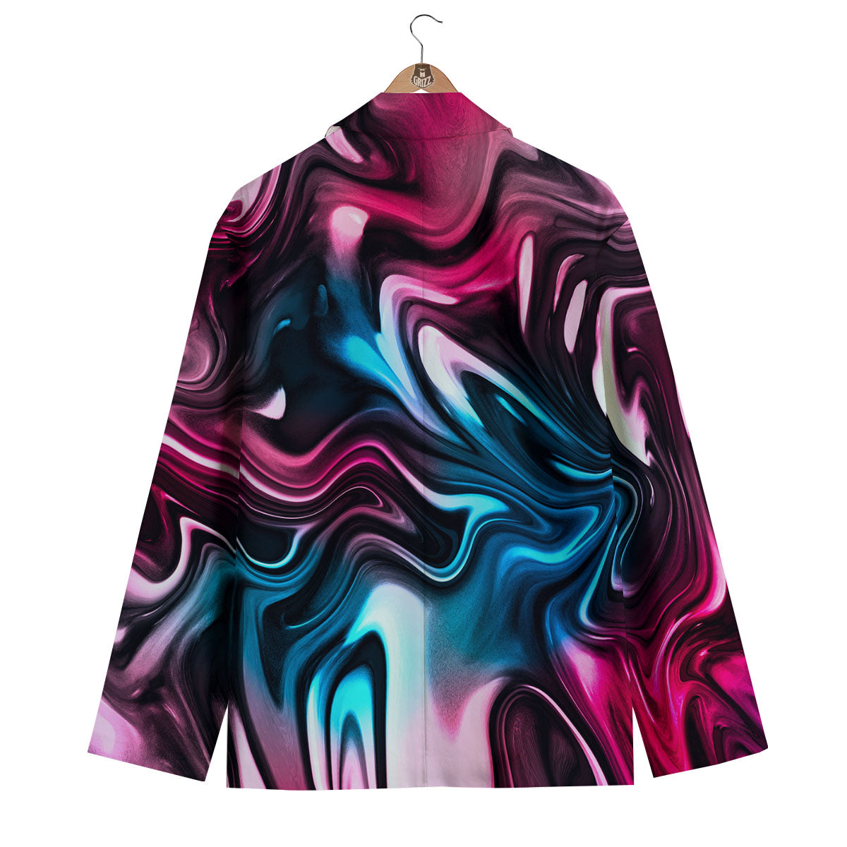 Holographic Psychedelic Print Pattern Men's Blazer-grizzshop