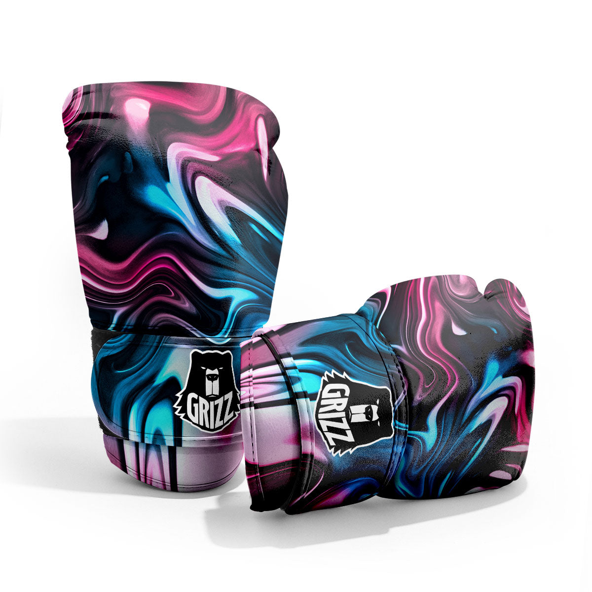 Holographic Psychedelic Print Pattern Pro Boxing Glove