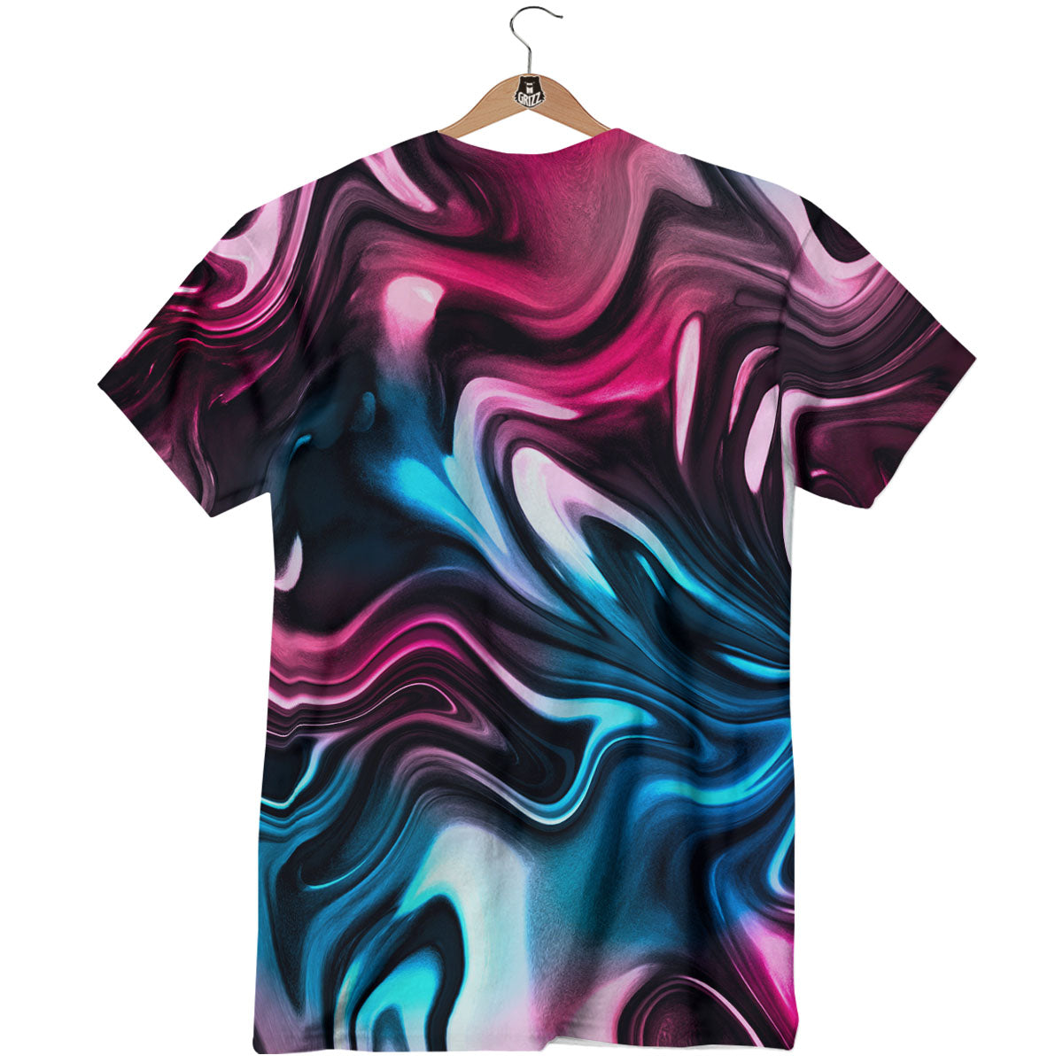 Holographic Psychedelic Print Pattern T-Shirt-grizzshop