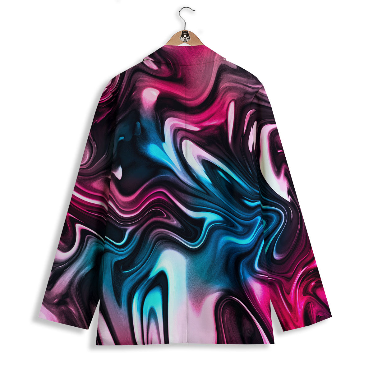 Holographic Psychedelic Print Pattern Women's Blazer-grizzshop