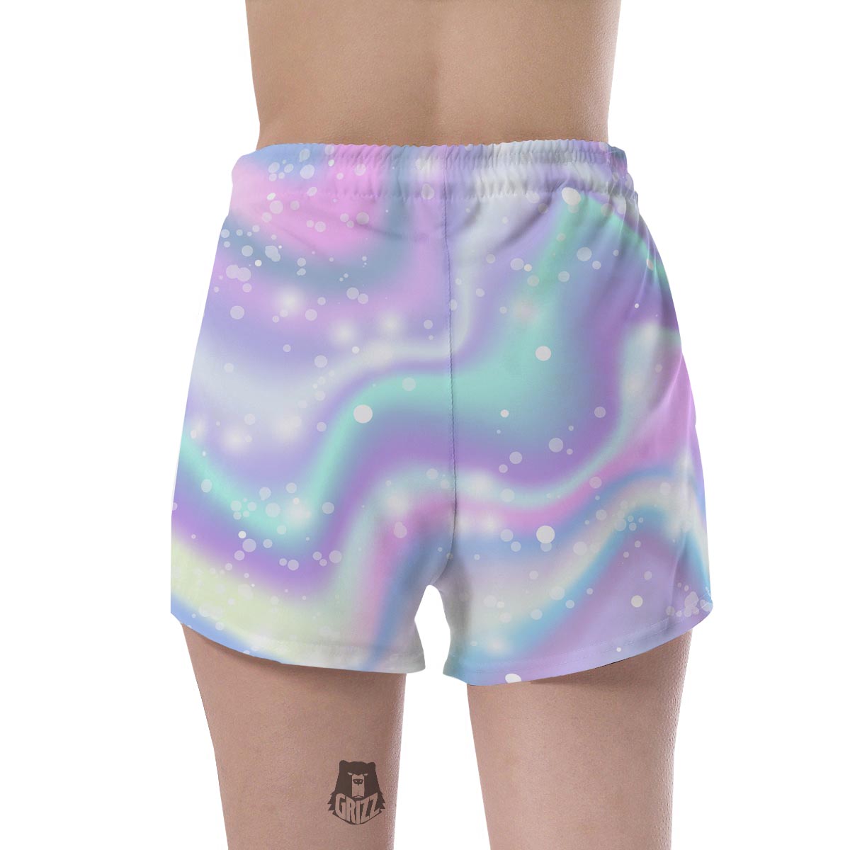 Holographic Psychedelic Women's Shorts-grizzshop