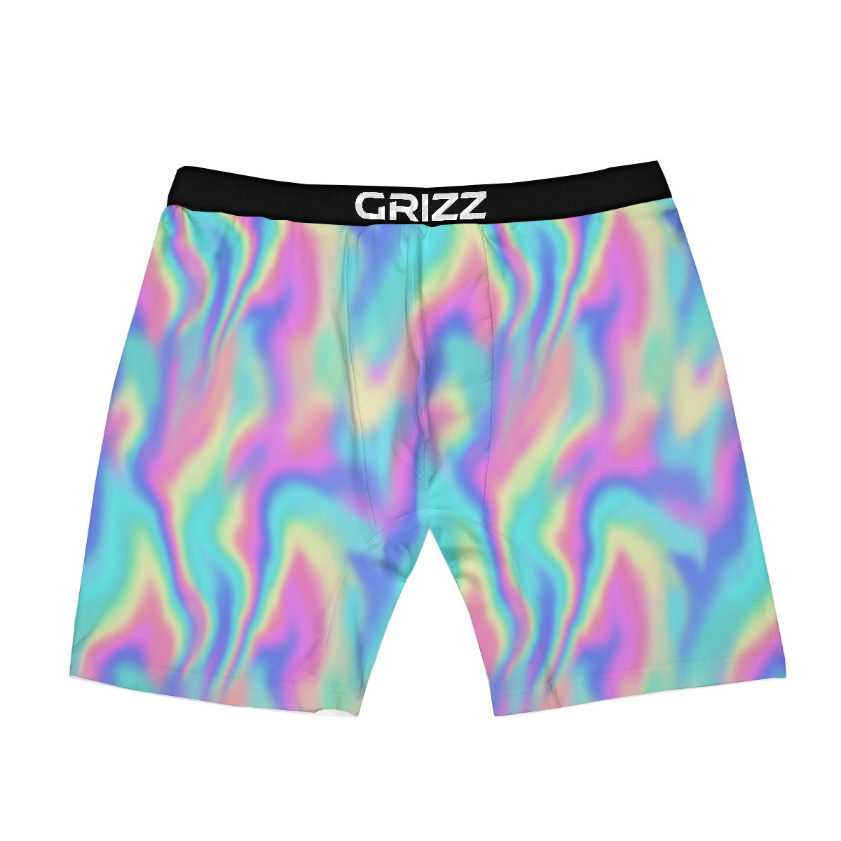 Holographic Rainbow Print Pattern Boxer Briefs-grizzshop