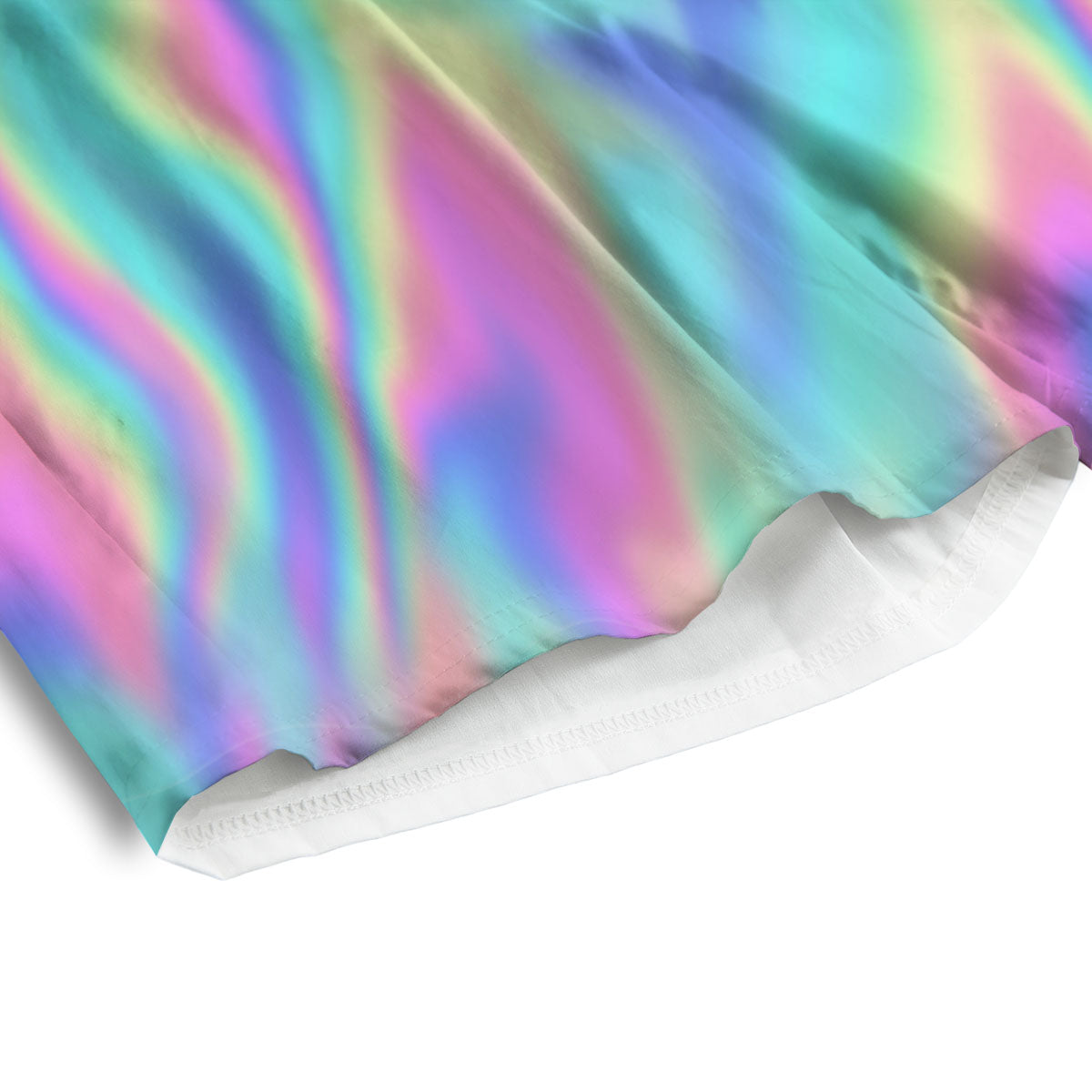 Holographic Rainbow Print Pattern Men's Athletic Shorts