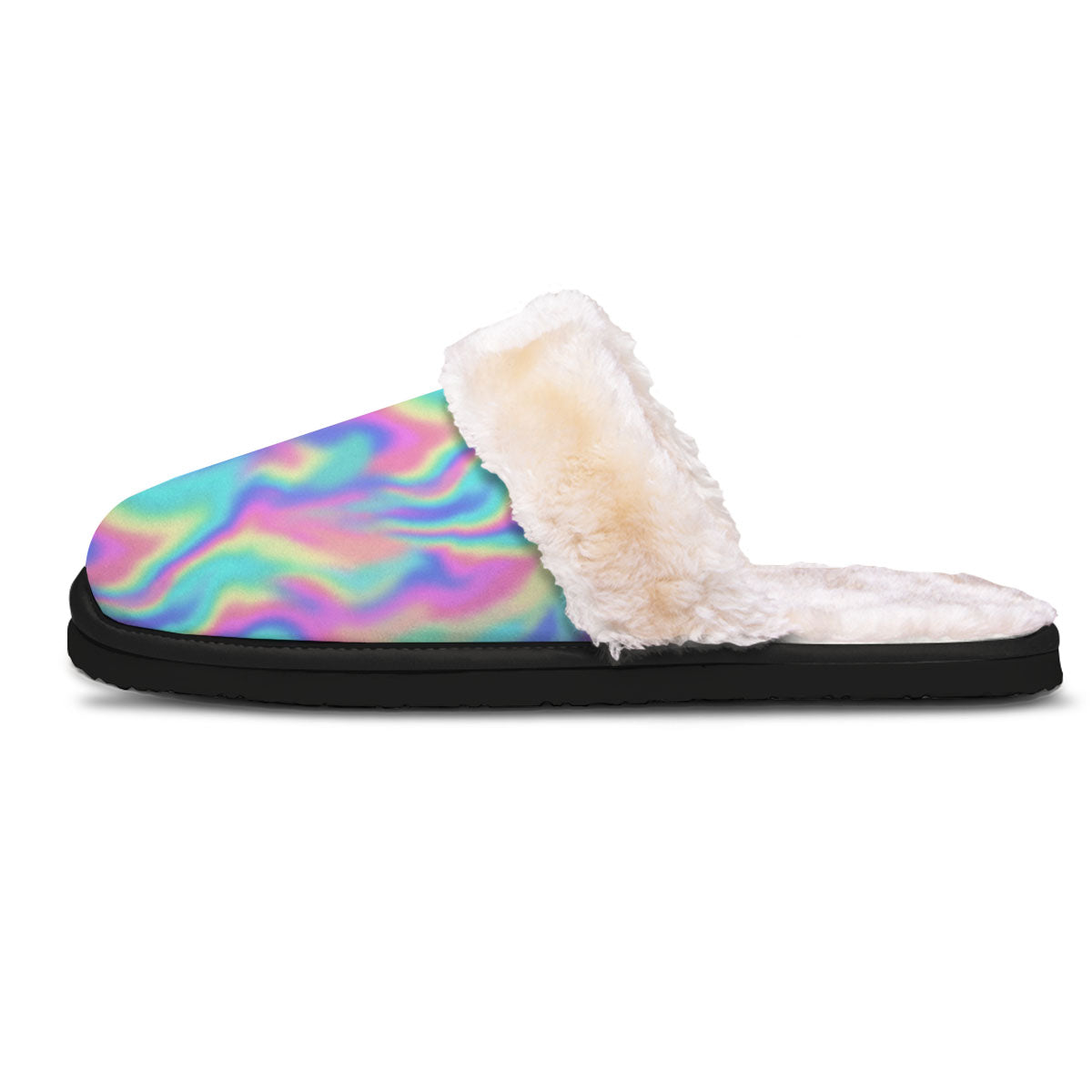Holographic Rainbow Print Pattern Slippers-grizzshop