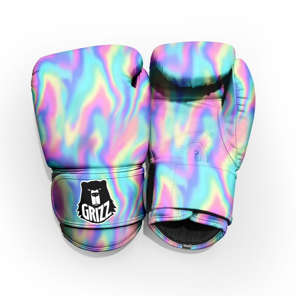 Holographic Rainbow Print Pattern Pro Boxing Glove