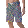 Holographic Snakeskin Print Men's Shorts-grizzshop