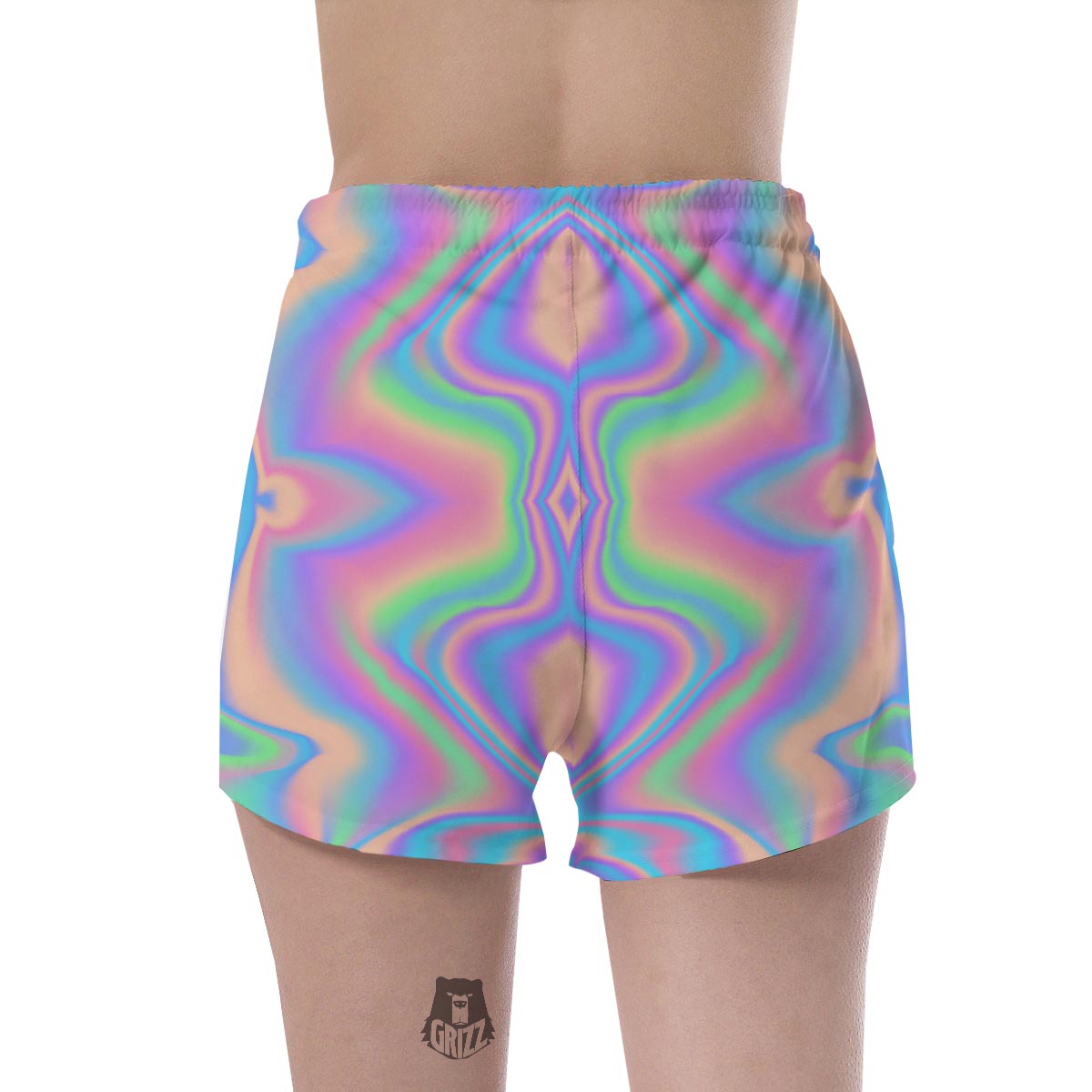 Holographic Trippy Women's Shorts-grizzshop