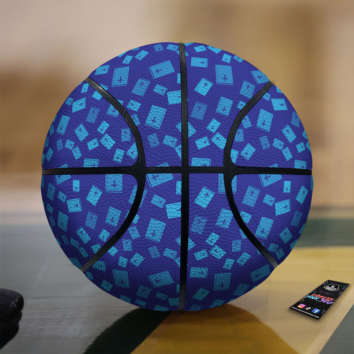 Holy Bible Blue Print Pattern Basketball-grizzshop