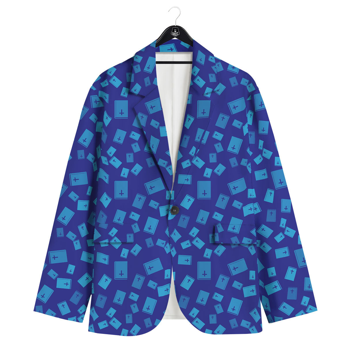 Holy Bible Blue Print Pattern Men's Sport Coat-grizzshop