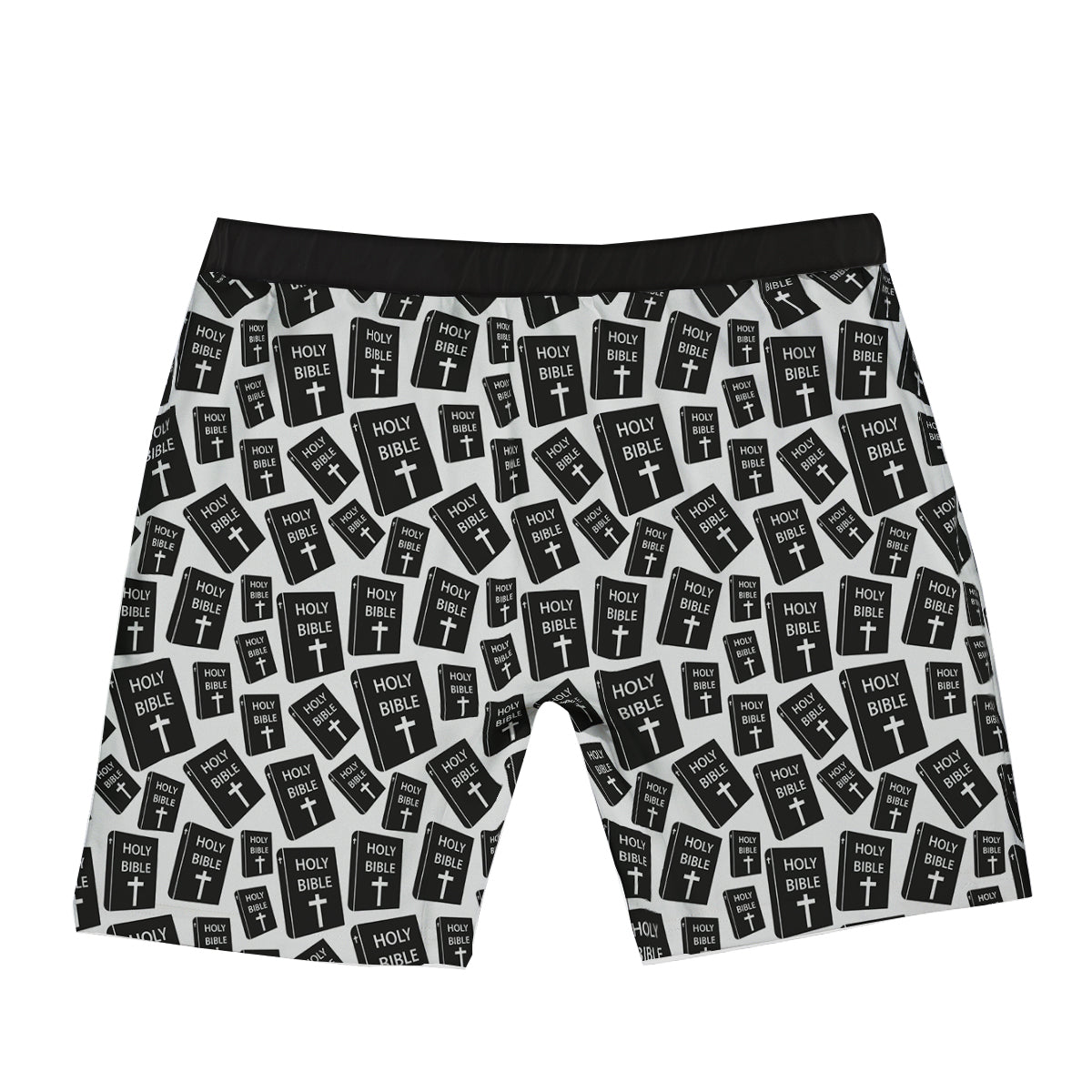 Holy Bible Christian Black Print Pattern Boxer Briefs-grizzshop