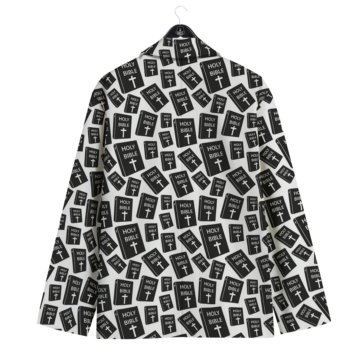 Holy Bible Christian Black Print Pattern Men's Sport Coat-grizzshop