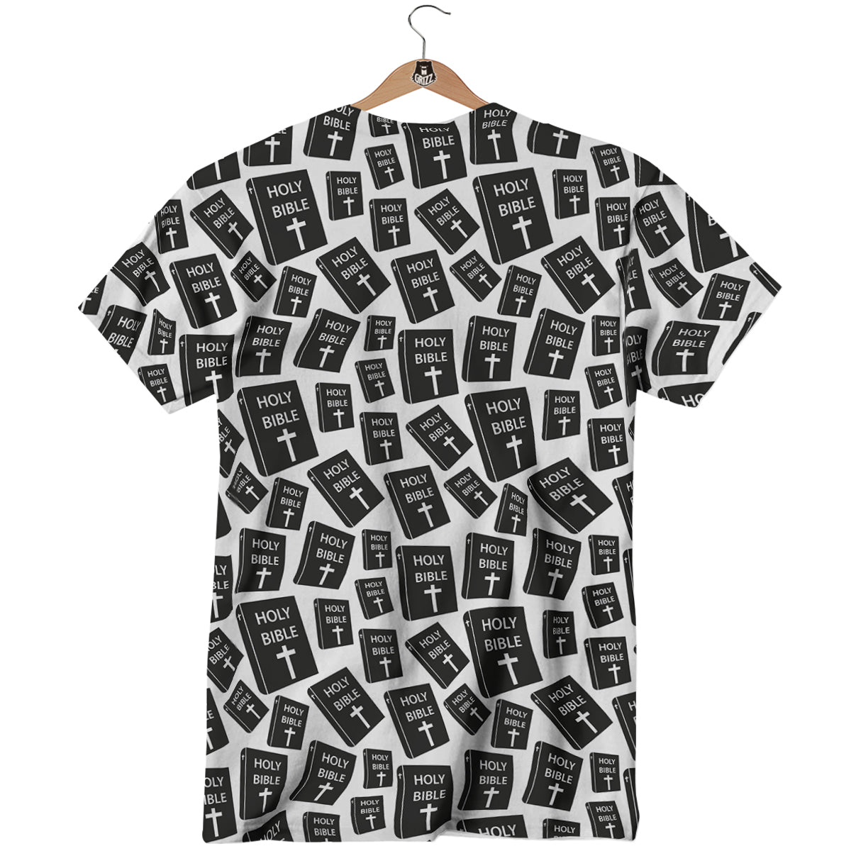 Holy Bible Christian Black Print Pattern T-Shirt-grizzshop