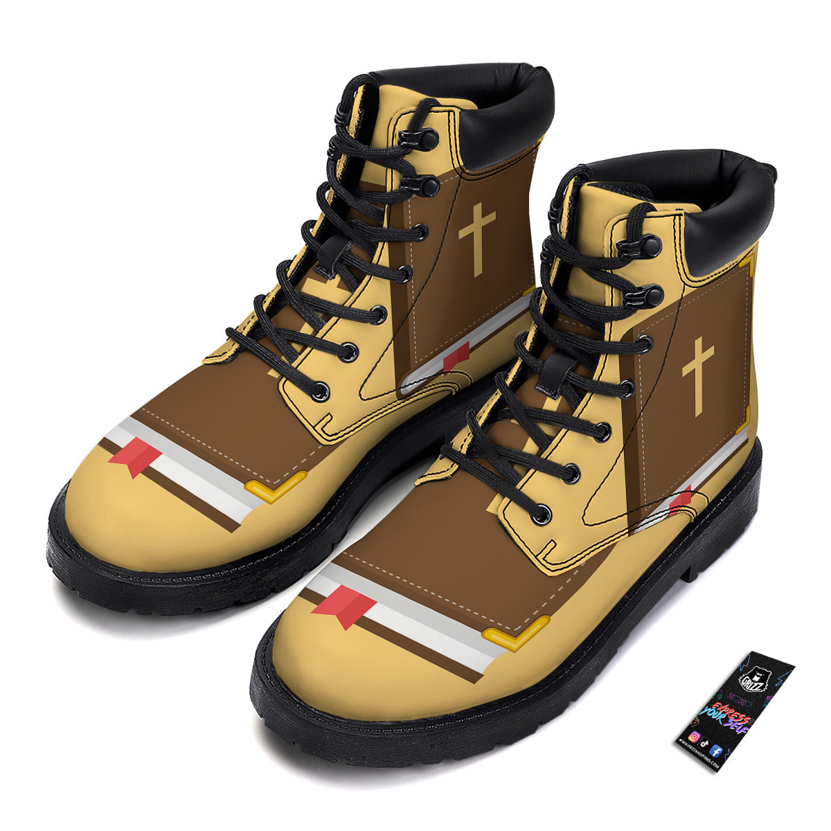 Holy Bible Christian Print Boots-grizzshop