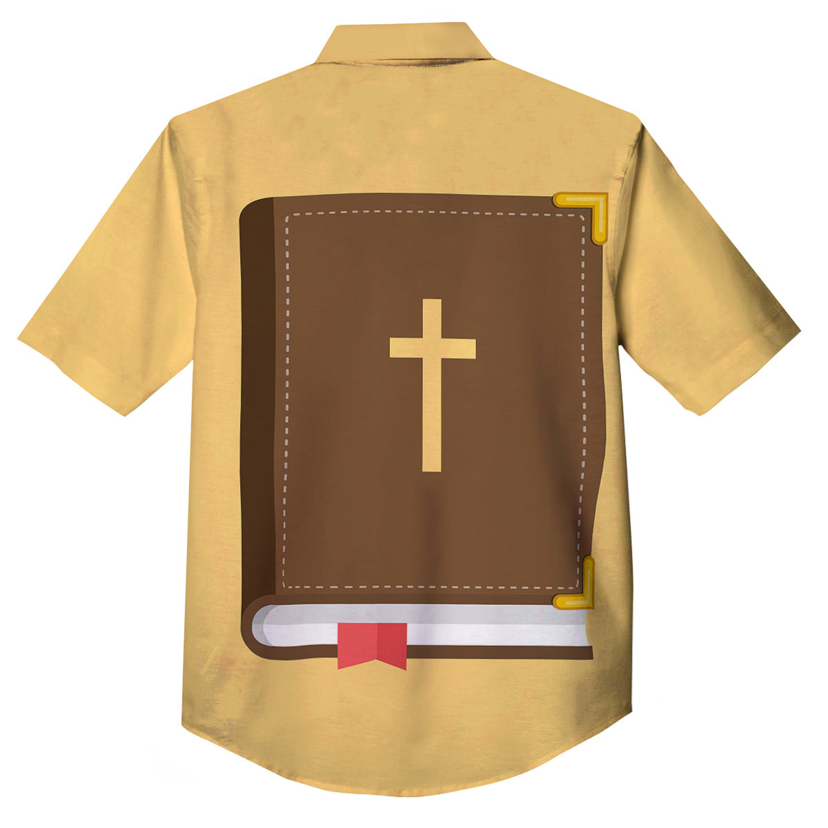 Holy Bible Christian Print Button Up Shirt-grizzshop