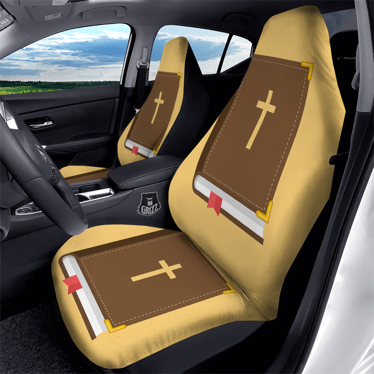 Holy Bible Christian Print Car Seat Covers-grizzshop