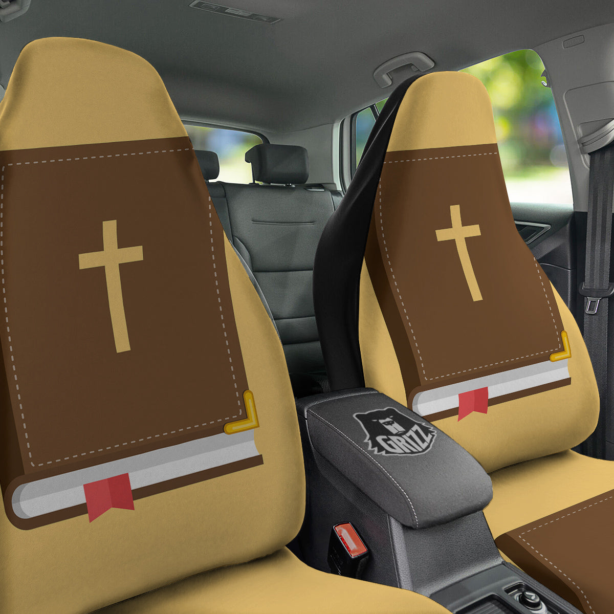Holy Bible Christian Print Car Seat Covers-grizzshop