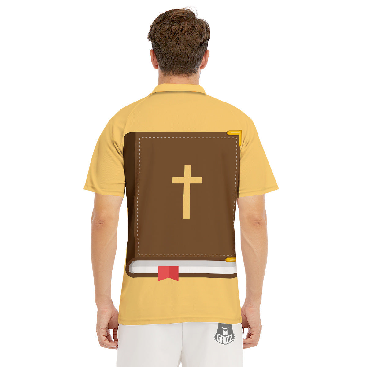 Holy Bible Christian Print Men's Golf Shirts-grizzshop