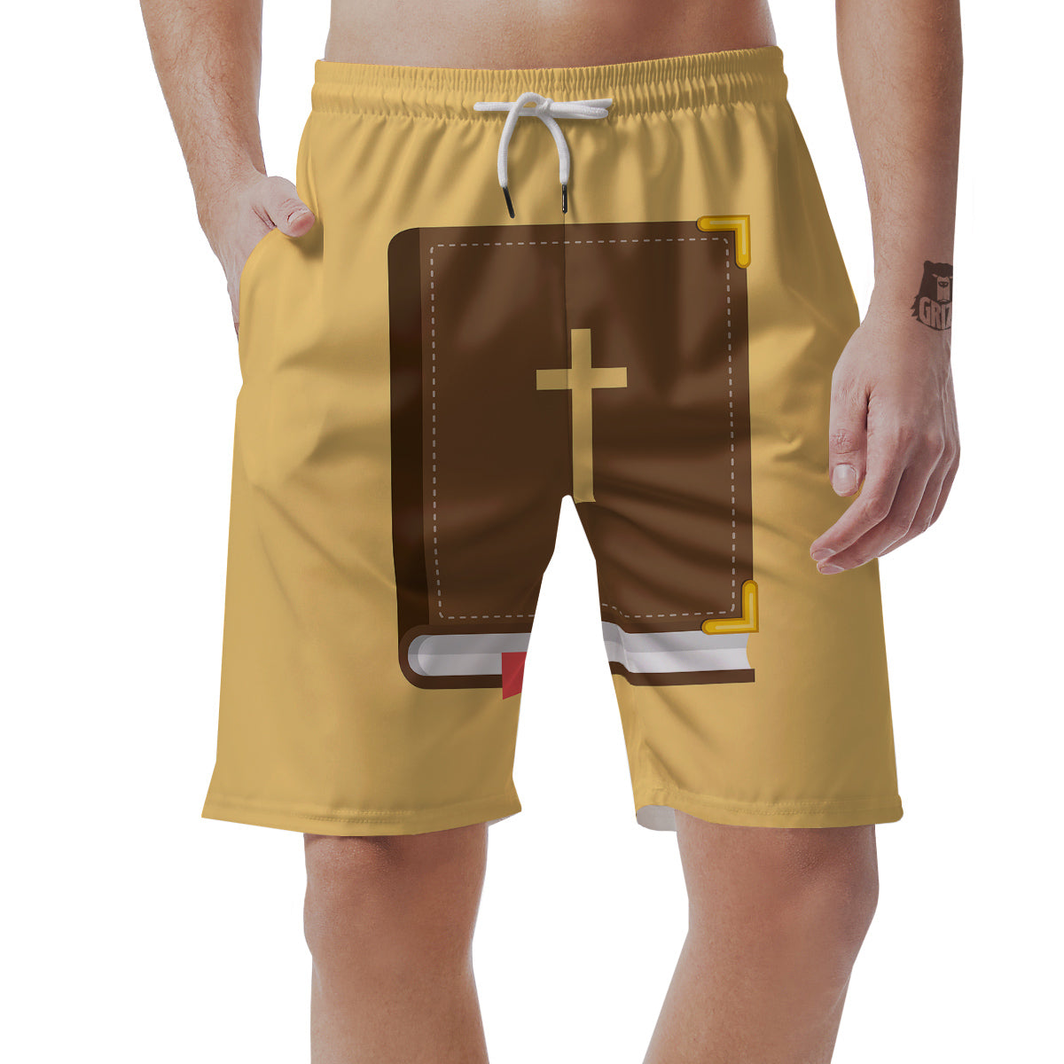 Holy Bible Christian Print Men's Shorts-grizzshop