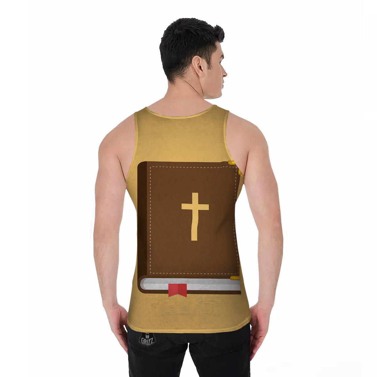 Holy Bible Christian Print Men's Tank Top-grizzshop