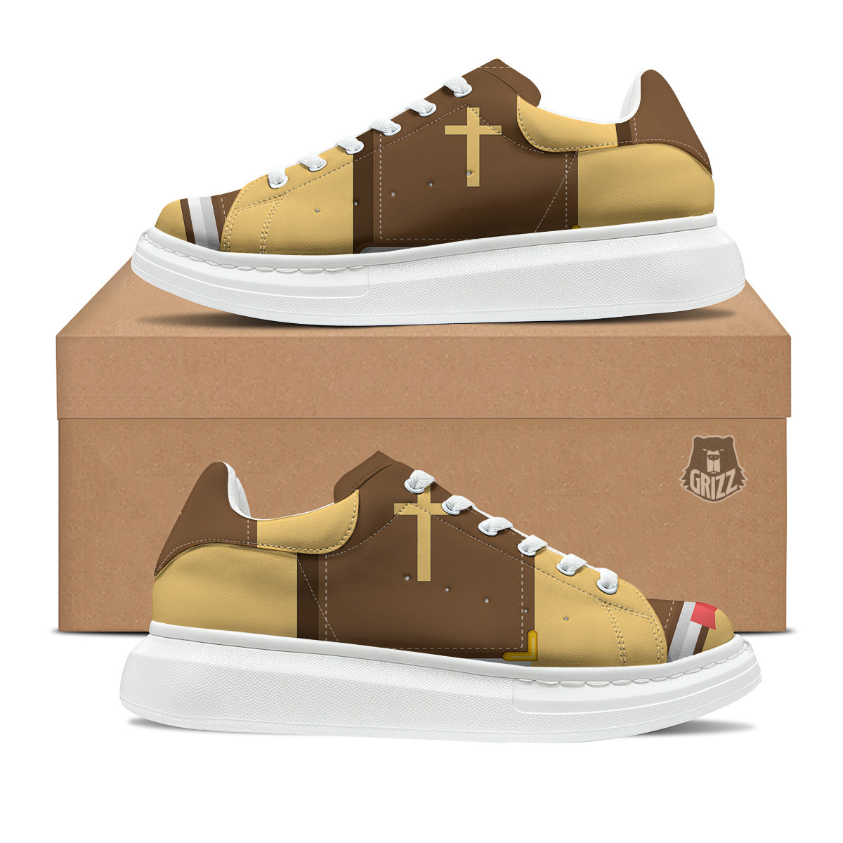 Holy Bible Christian Print Platform Shoes-grizzshop