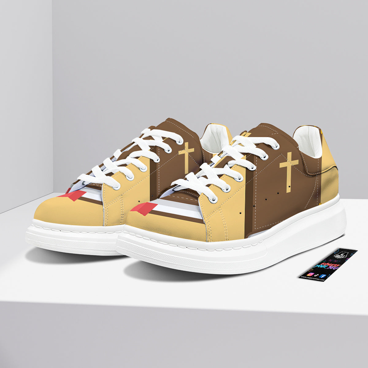 Holy Bible Christian Print Platform Shoes-grizzshop