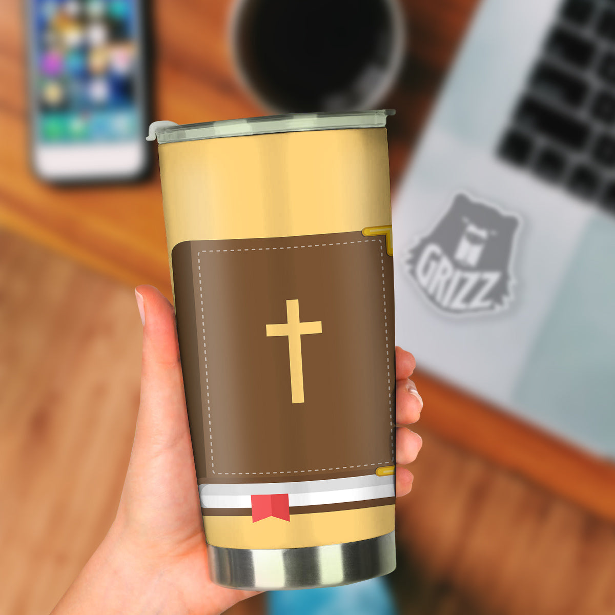 Holy Bible Christian Print Tumbler-grizzshop
