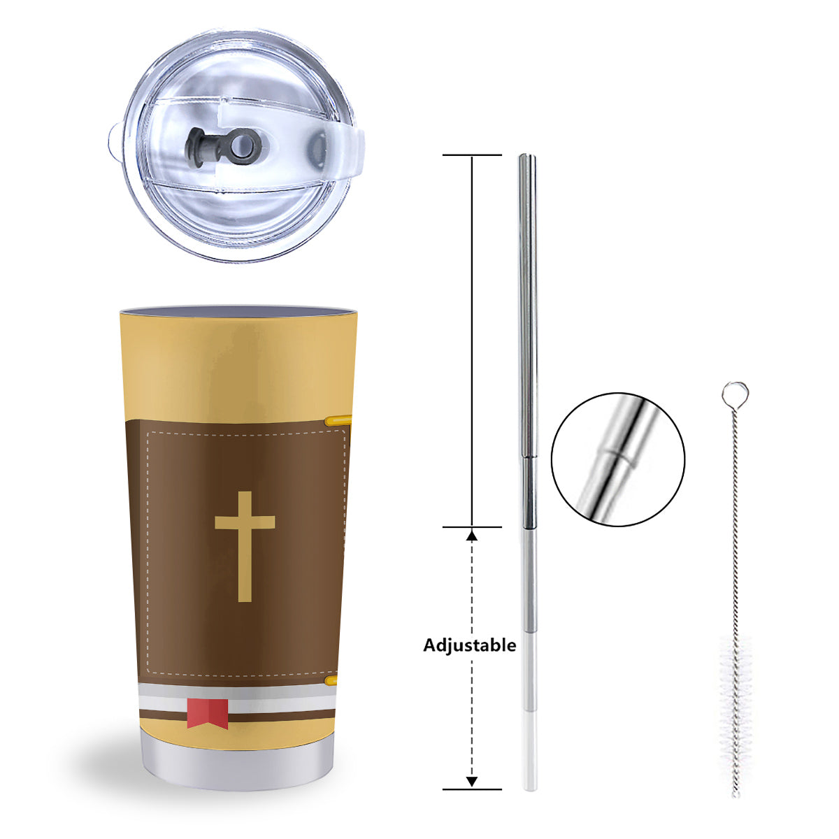 Holy Bible Christian Print Tumbler-grizzshop
