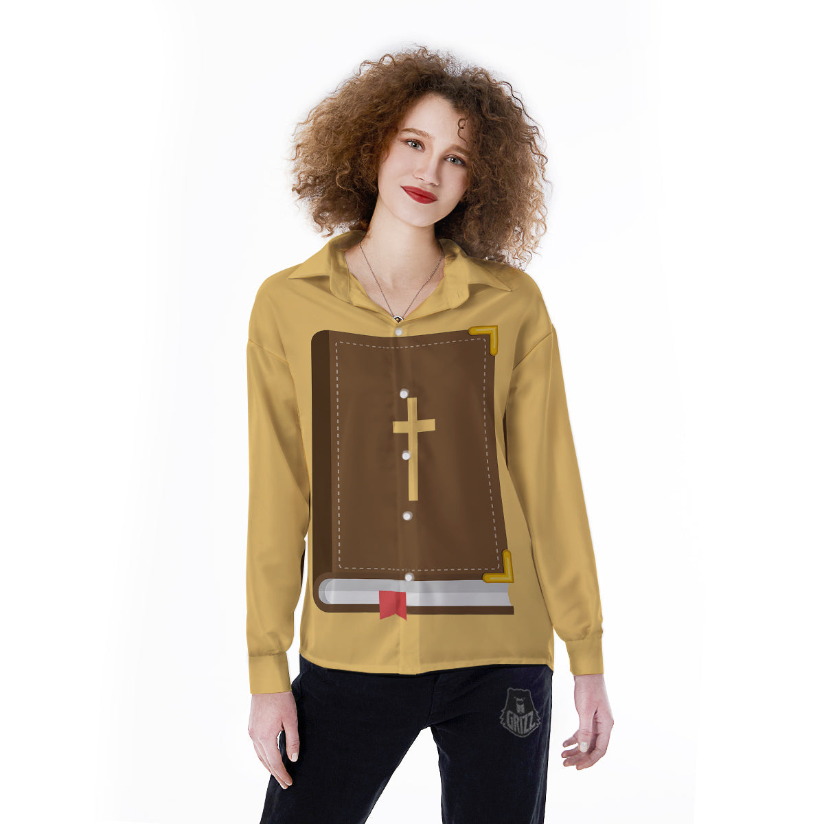 Holy Bible Christian Print Women's Long Sleeve Shirts-grizzshop
