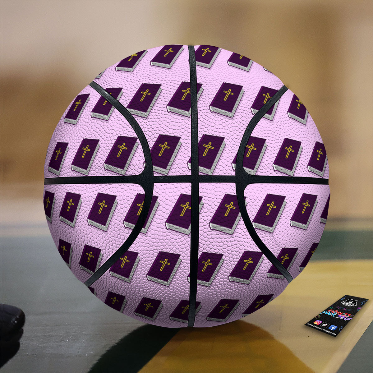 Holy Bible Purple Print Pattern Basketball-grizzshop