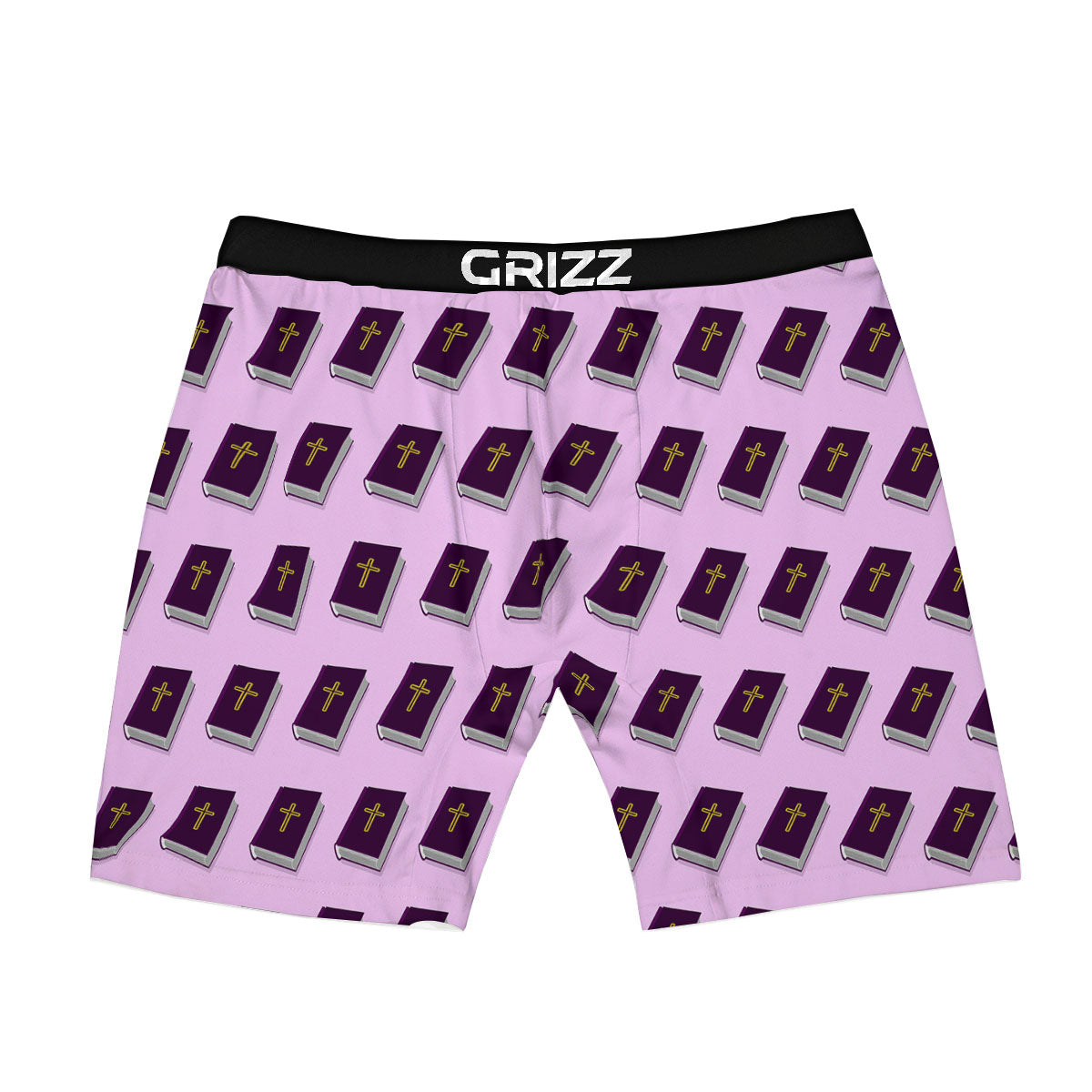 Holy Bible Purple Print Pattern Boxer Briefs-grizzshop