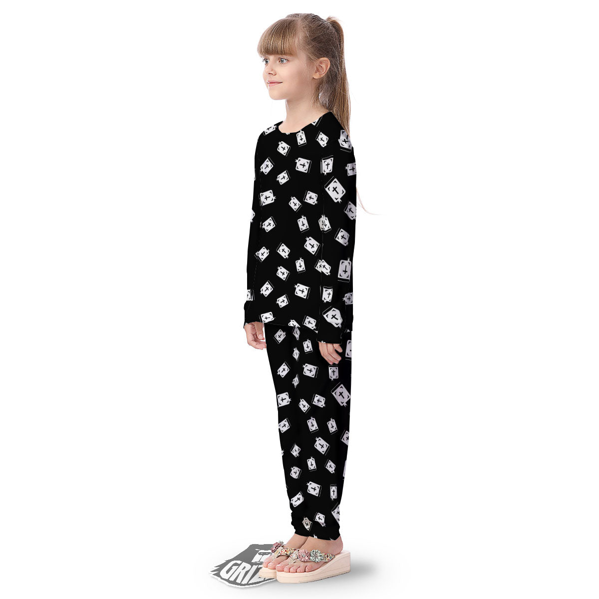 Holy Bible White And Black Print Pattern Kid's Pajamas-grizzshop