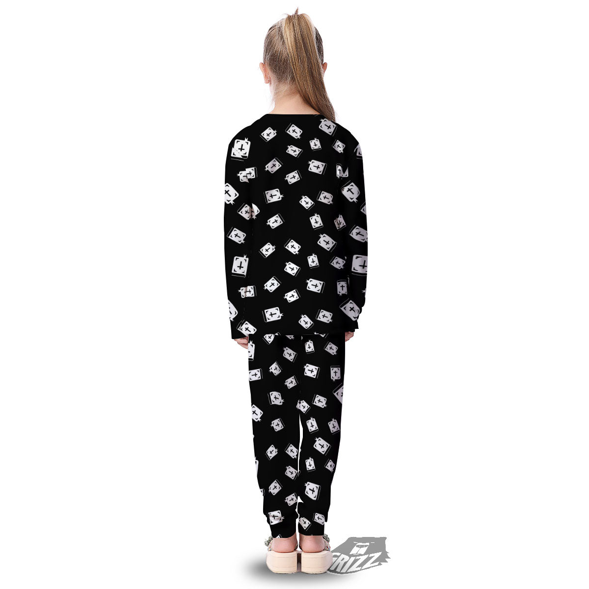Holy Bible White And Black Print Pattern Kid's Pajamas-grizzshop